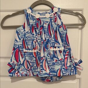 Lilly Pulitzer Red Right Return baby shift 6-12 months